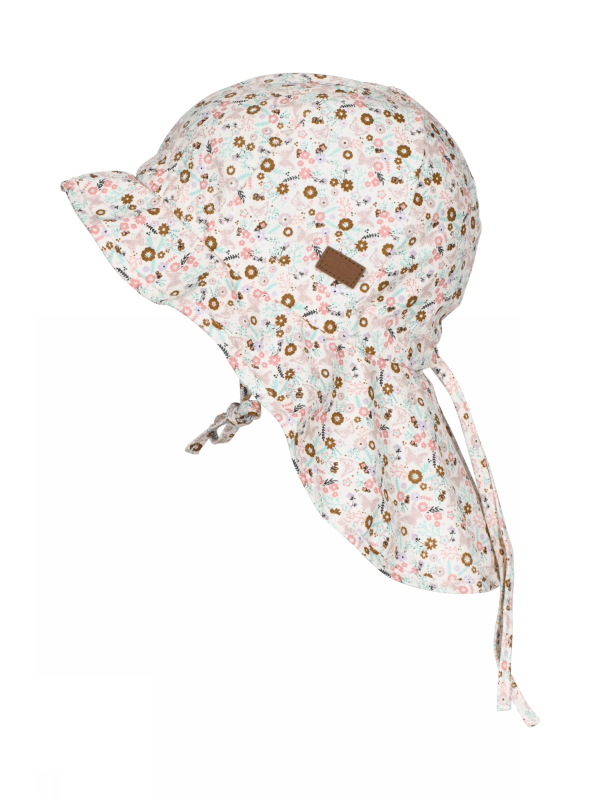 Melton Sommerhat Med Blomster Print UV 50+, Findes I Flere Farver - Legekammeraten.dk