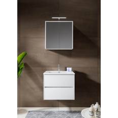 RIHO Porto Square Waschtisch mit Unterschrank 60cm & LED-Spiegelschrank