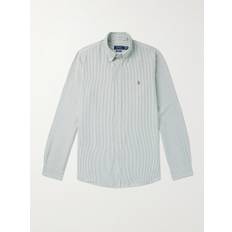 Polo Ralph Lauren - Button-Down Collar Logo-Embroidered Striped Cotton Oxford Shirt - Men - Green - XXL