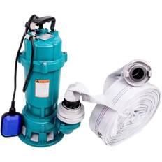 Grundvandspumpe Med flyder 230V & 20 Meter Slange - Til urent vand 1100W / 21000 Liter/timen