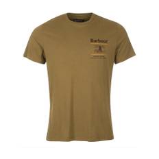 Barbour, Topp, Herr, M, Khaki Oversized Casual T-Shirt