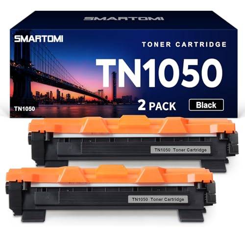 SMARTOMI 2PK TN1050 kompatibla svarta tonerkassetter Brother TN1050 för användning med Brother HL-1110 HL-1112 HL-1212 HL-1210 DCP-1510 DCP-1610 DCP-1612 DCP-1512 MFC-1810 MFC-1910-serien skrivare