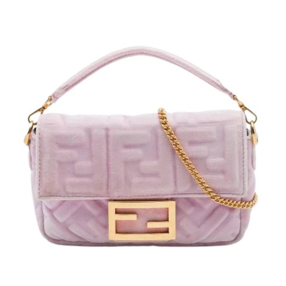 Fendi Vintage Pre-owned Baguette - Vintage - Dame - Lyserød - ONE SIZE - Uld