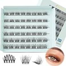 Obeyalash Eyelashes Individual D Curl Falska Ögonfransar Thin Band Eyelashes Individual Natural Lashes Individual Cluster Tatti Lashes Individual DIY Ögonfransförlängningar at Home (DL07)