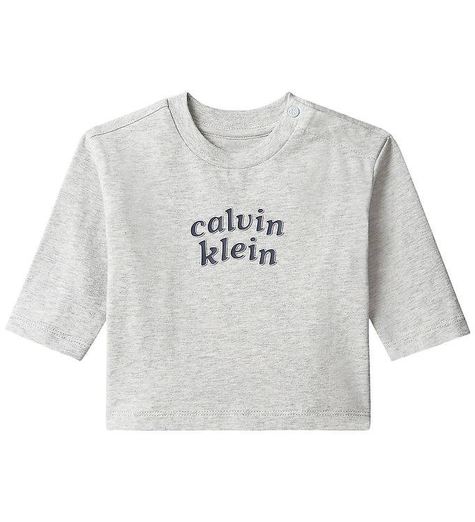 Calvin Klein Tröja - Platina Heather - Calvin Klein - 2 år (92) - Tröja