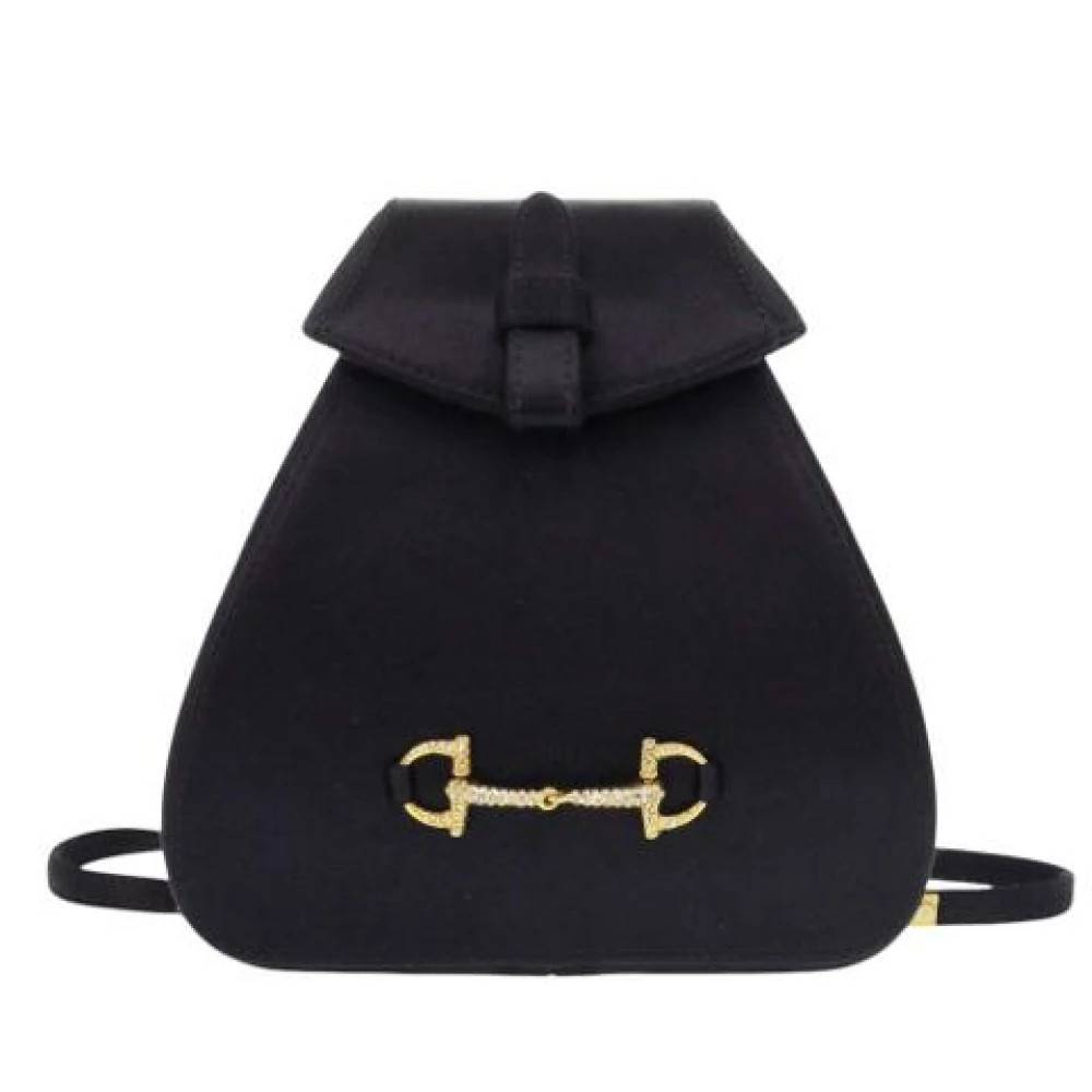 Gucci Vintage Pre-owned Satin Rygsæk - Vintage - Dame - Sort - ONE SIZE - Satin