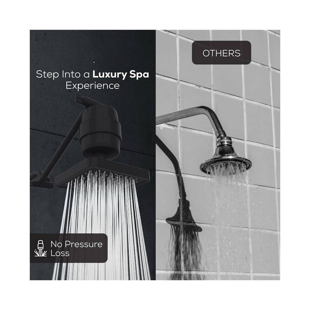 High Pressure Rain Shower Heads with Stage Filter Capsule & Adjustable Shower Arm Extension - Shower Filter