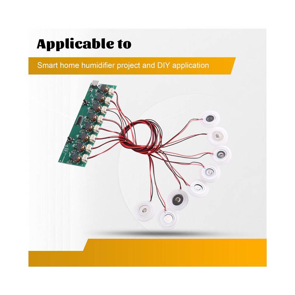 Atomize Humidifier Module Eight Atomize Type-C Interface High-Frequency Mist Maker DIY Home Air Humidifier Parts