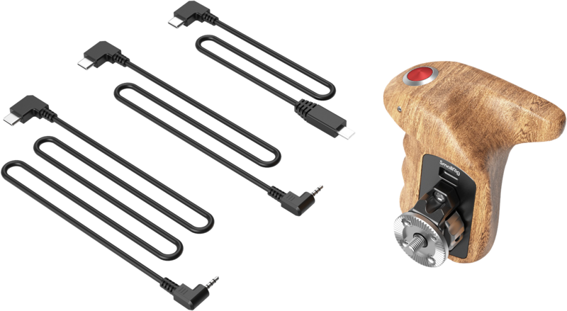 Smallrig 3324 Rosette Side Handle Wood med Record Start/Stop Remote Trigger
