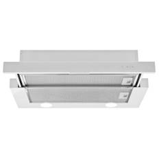 Utdragbar köksfläkt  vit+vitt glas 60cm|SWEDLUXURY|ARIES Lyx