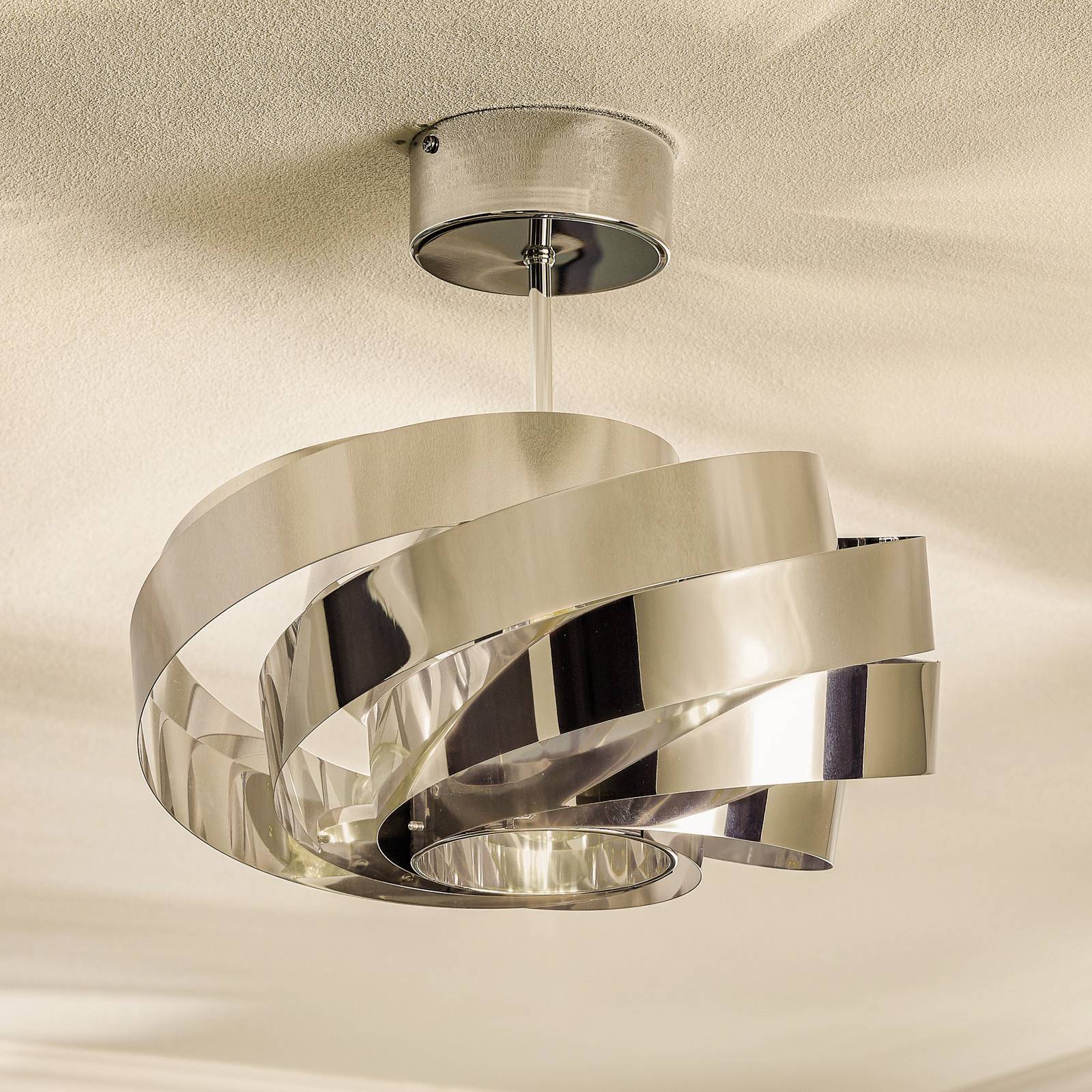 Taklampa Vento Euluna, dimbar, Förkromad / silver, Vardagsrum / matsal, Metall, Modern, Taklampa