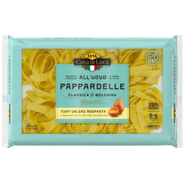 Zeta Pappardelle Ägg Casa Di Luca 500g