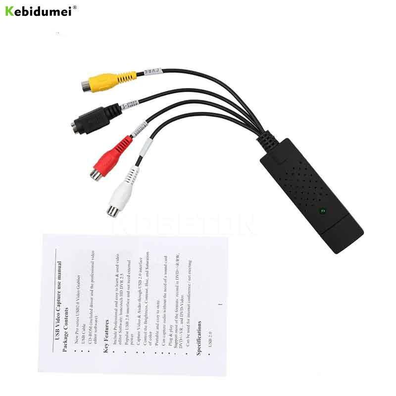 USB 2.0 till RCA Video Upptagning Adapter - Svart