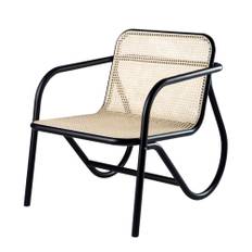 Gebruder Thonet Vienna - N. 200 Small Lounge Chair, Black C01, Lacquered Beech, Woven Cane Seat - Lænestole - Michael Anastassiades - Sort - Træ