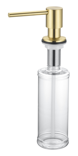 Secher F049 sæbedispenser, lakeret messing
