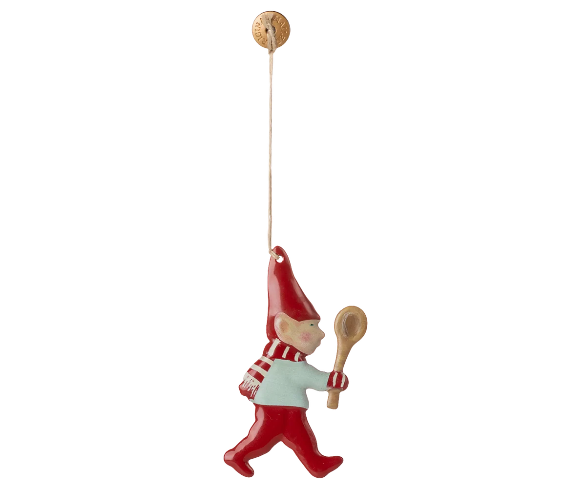 Metal Ornament, Nisse - Ske, Maileg