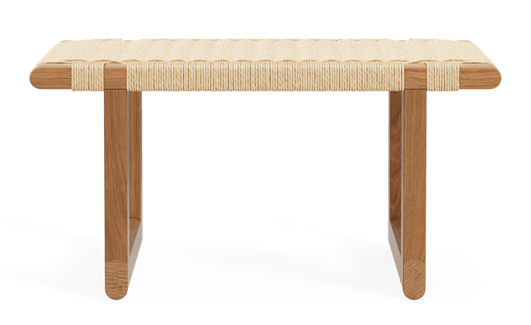 BM0489S | Table Bench FSC™-certificeret eg, olie, Naturfarvet papirgarn
