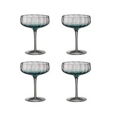 SØHOLM - 4 pcs - Sonja champagne/cocktail glas - Petrol (16454ep)