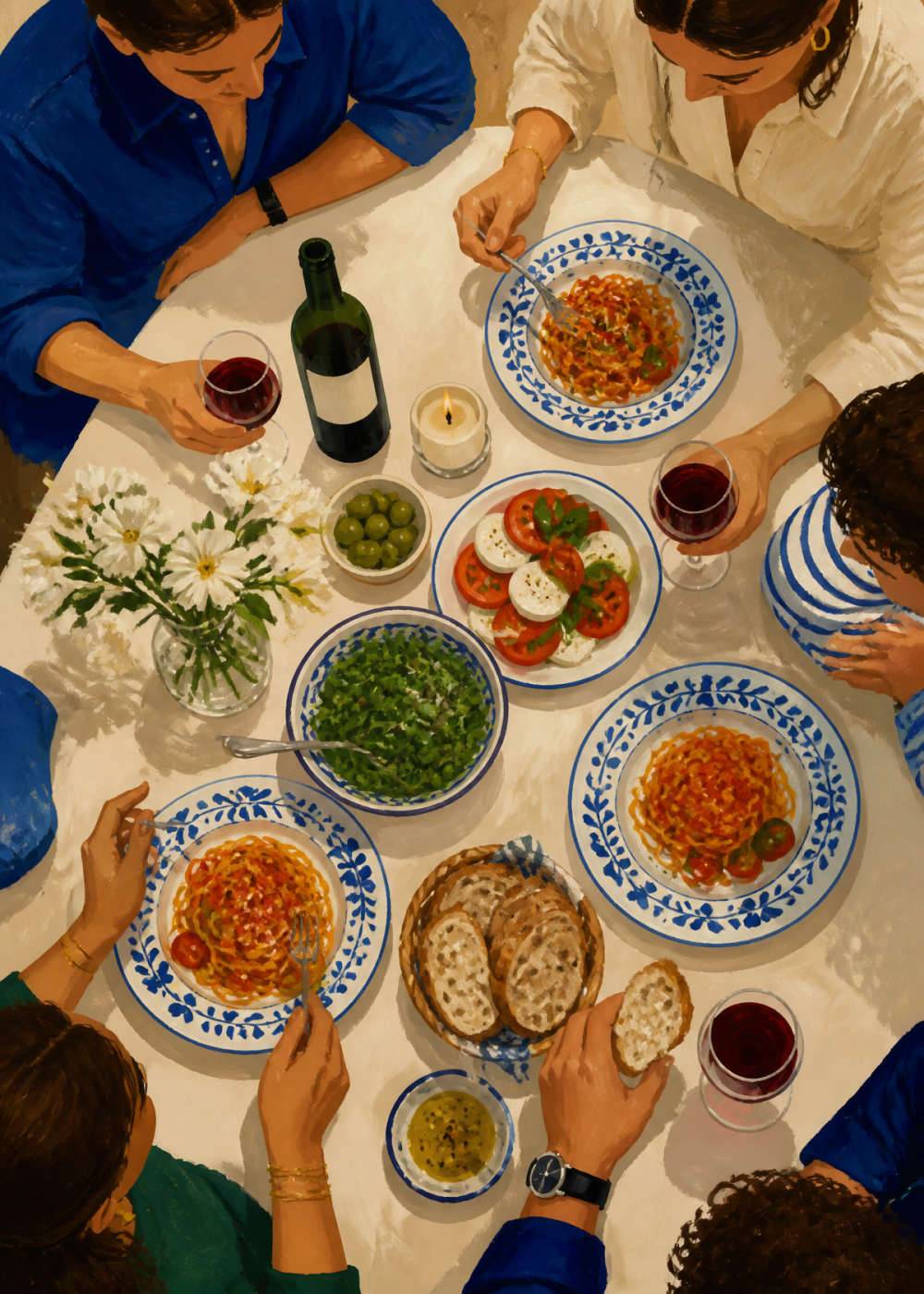 The Dinner Table Poster - Heltäckande / 30x40 cm