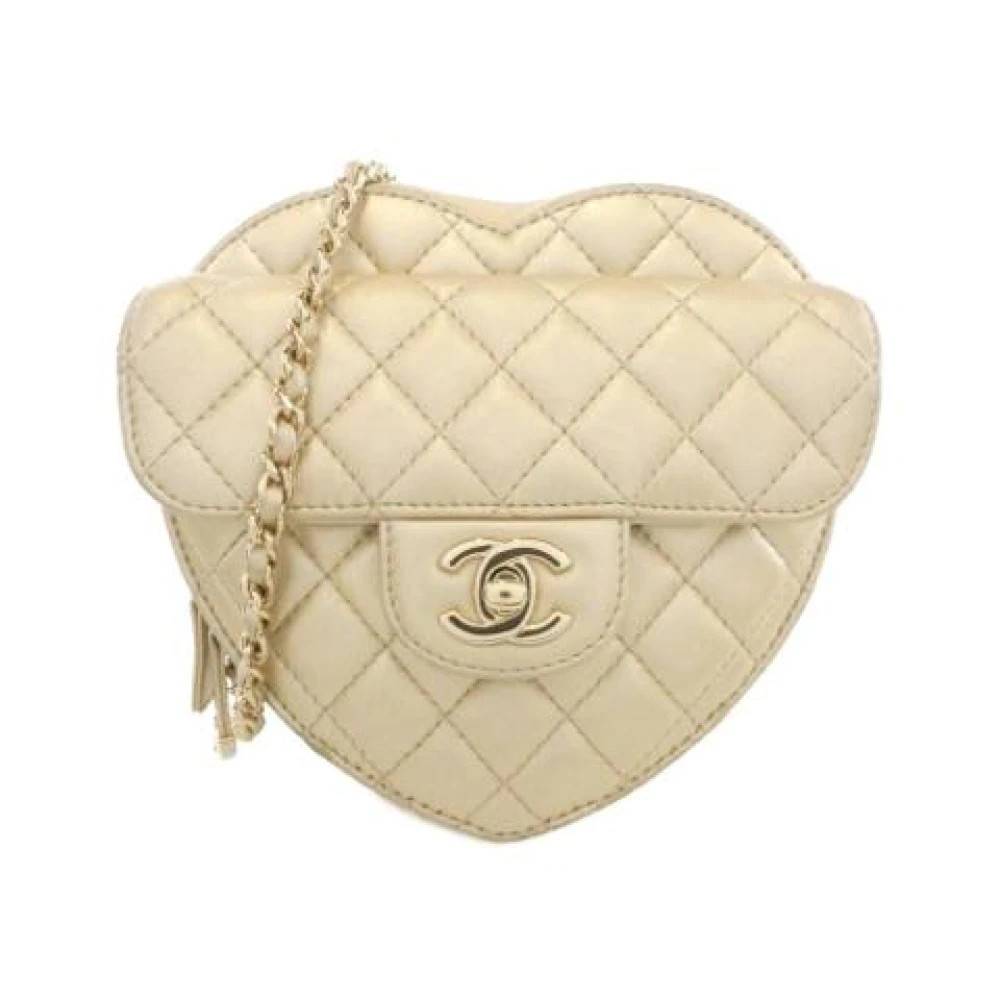 Chanel Vintage Pre-owned Vintage Skuldertaske - Vintage - Dame - Gul - ONE SIZE - Uld