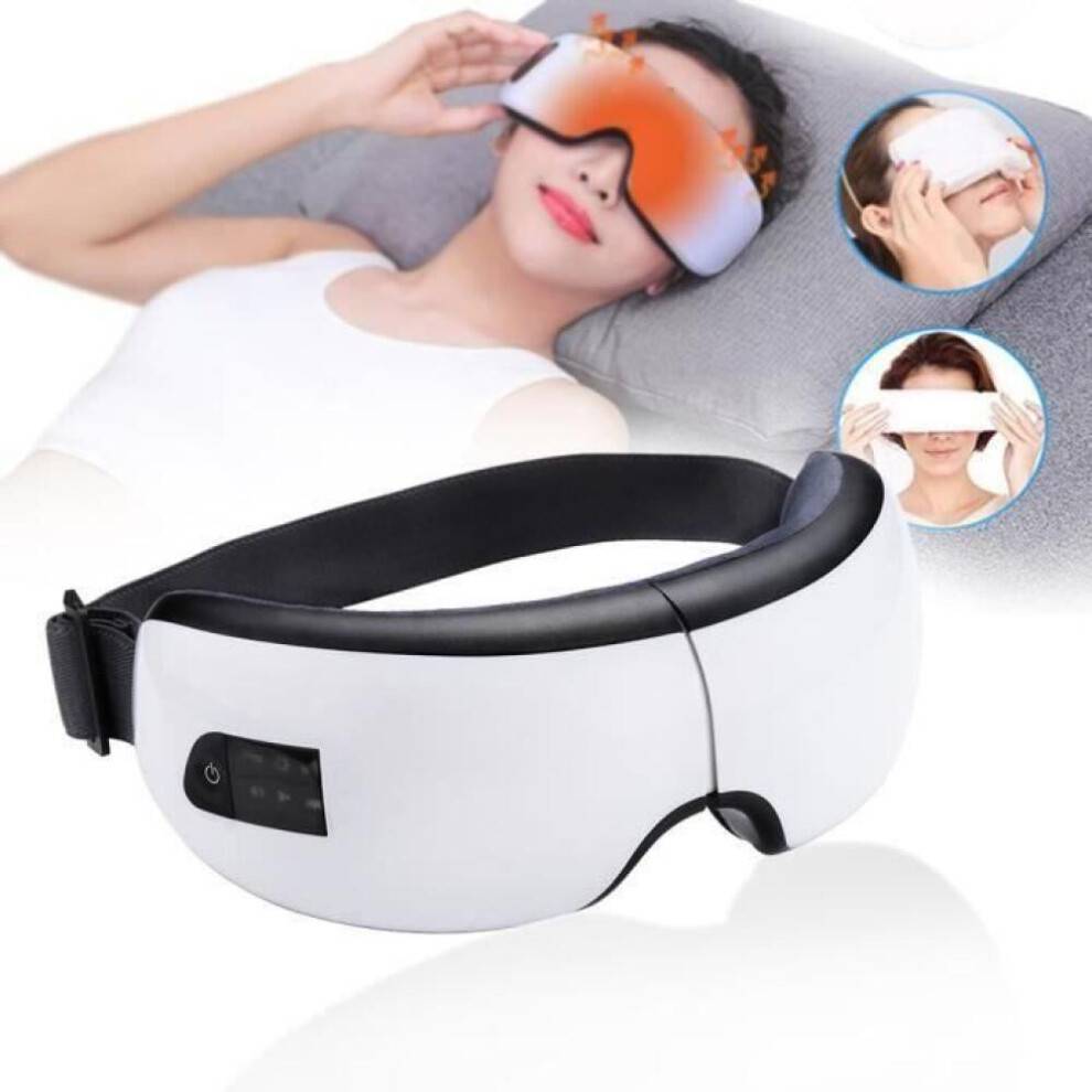 Bluetooth øjenmassager med musik, massageapparat, briller, akupunkturpunkt, infrarød opvarmning, lindrer træthed (b20583)