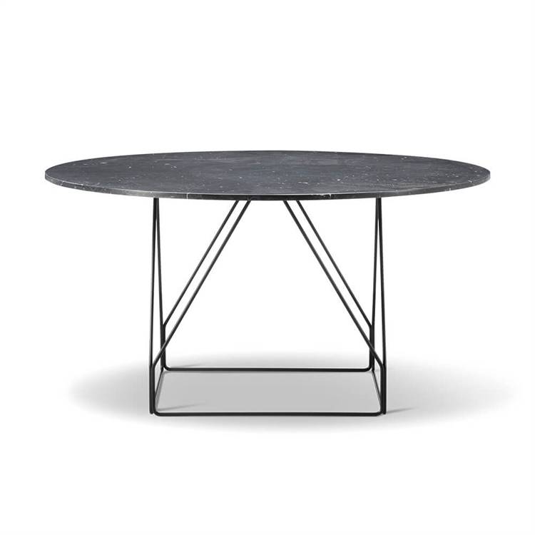 Fredericia Furniture JG Bord Ø140 Svart MARQUINA