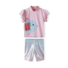MINOTI UV-beskyttelse lyseblå / lys pink / sølv - 92-96
