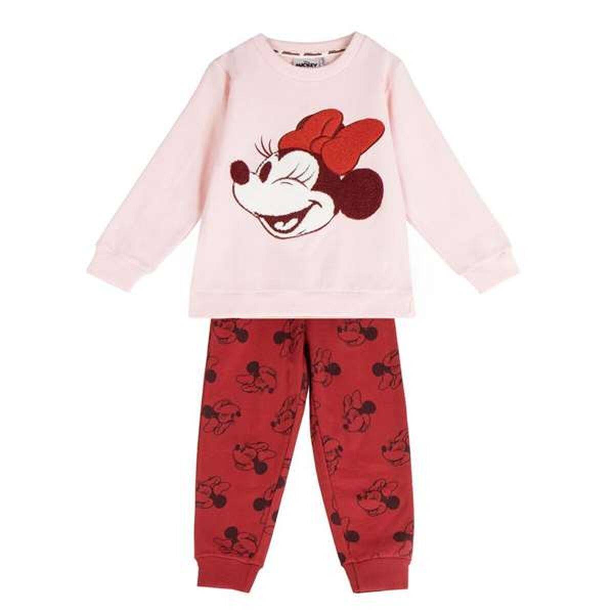 Træningsdragt til børn Minnie Mouse Pink 4 Ã¥r