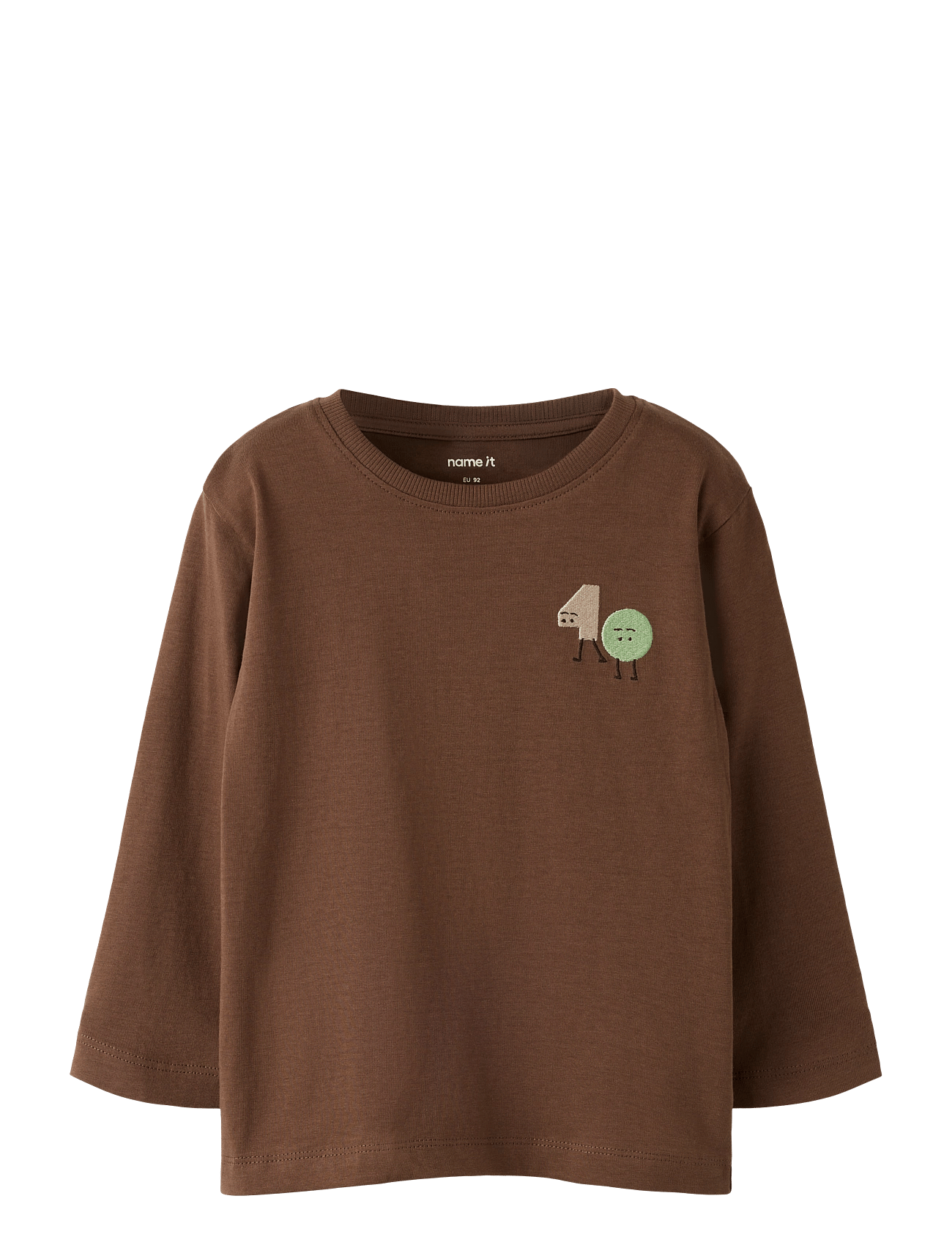 name it Nmmolaf Ls Nreg Top - Brown - 86