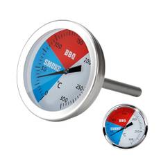 Kötttermometer, Ugnstermometer i Rostfritt Stål Köksmatlagning Mattermometer med Stor Urtavla för BBQ, Grill, Rökugn