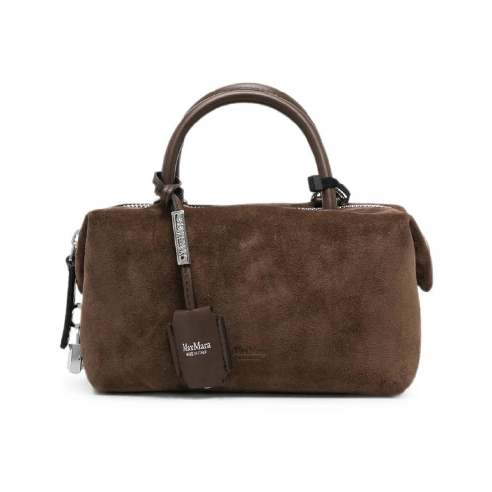 Max Mara Holdall Suede - Tasker - Dame - Brun - ONE SIZE - Suede