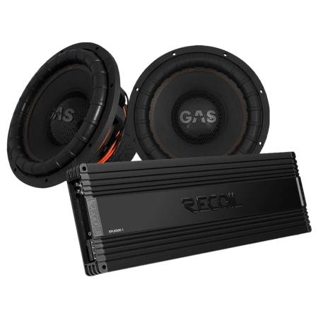 2-pak GAS MAX S2-15D1 med Recoil SPL6500.1, 2x15" baspakke