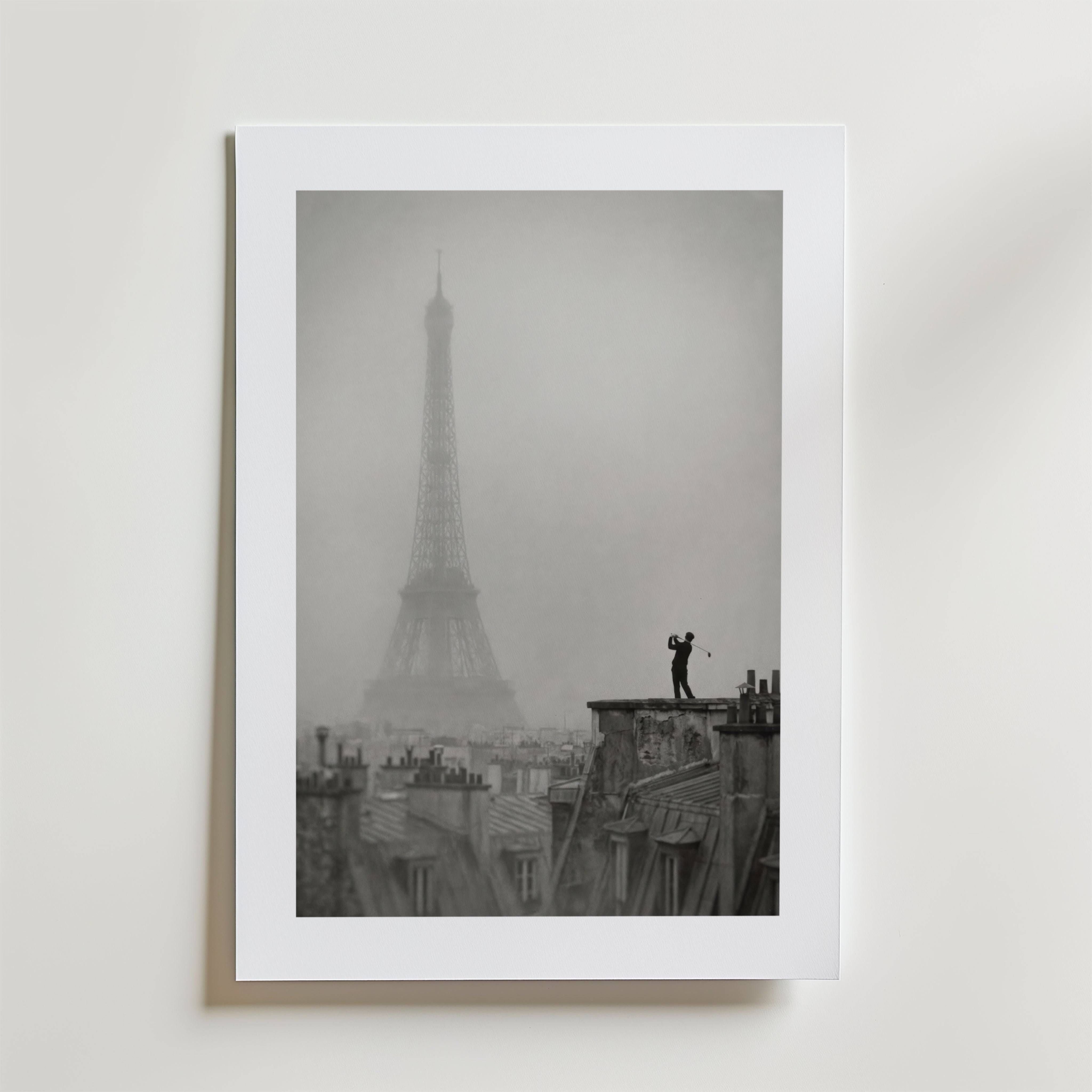 Parisian Fog Prestige Poster - Premium Canvas 30x40 cm Med passepartout