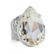 Caroline Svedbom Ring Perfect Drop Crystal (Rhodium)