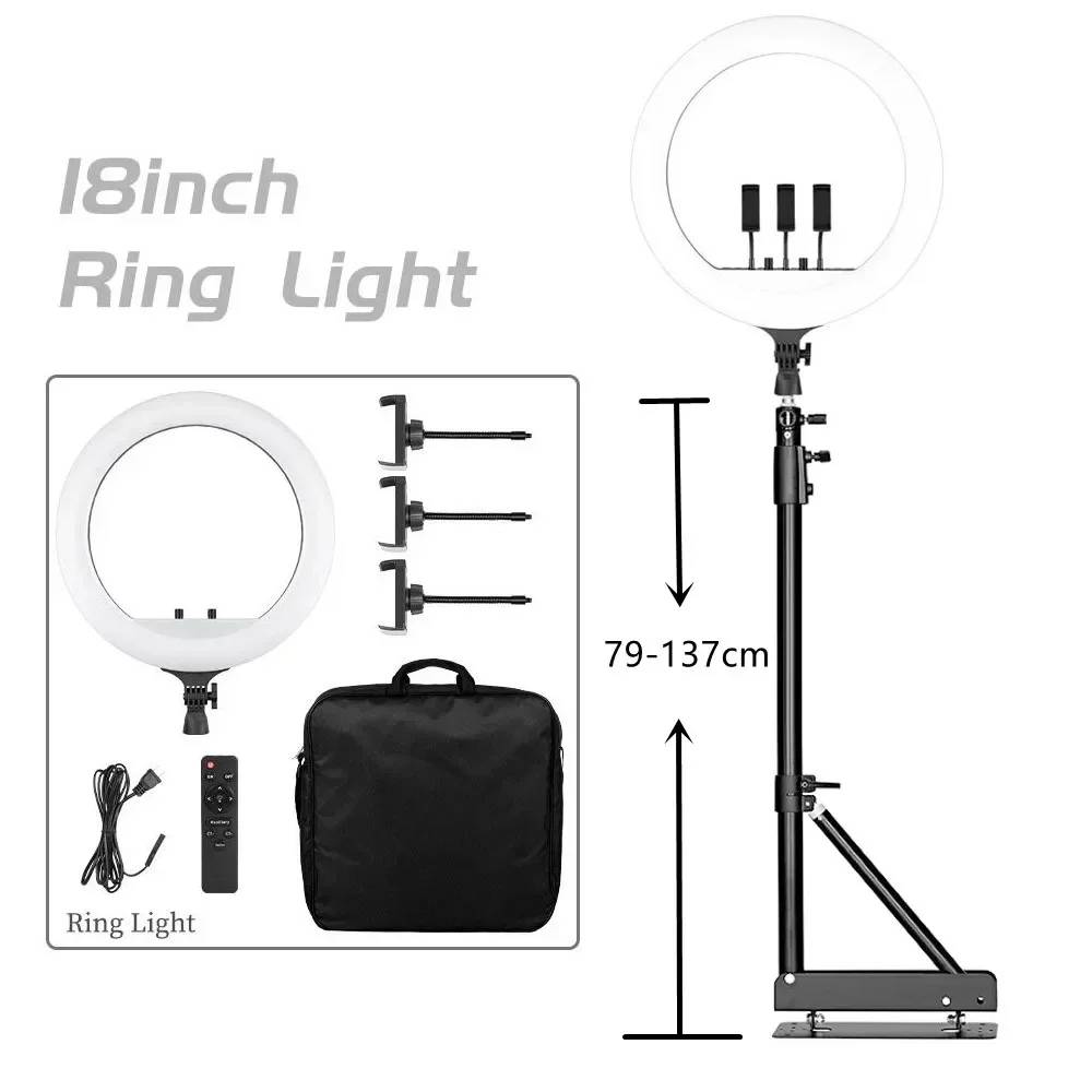 SH 45cm 18 inch Ring Light Usb Charge Selfie Led Lamp With Tripod Stand Dimmable Photography Light For Photo Photography Studio