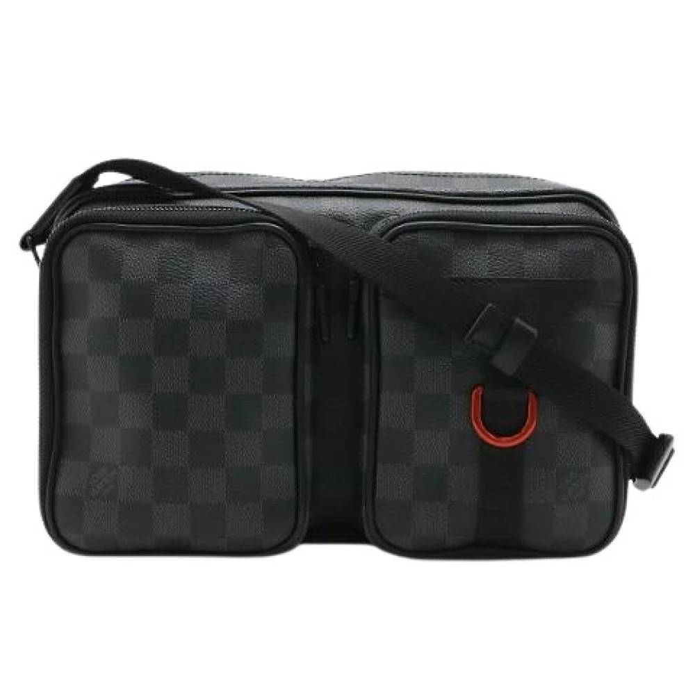 Louis Vuitton Vintage Pre-owned Utility Messenger Damier Graphite Skuldertaske - Vintage - Dame - Sort - ONE SIZE - Uld