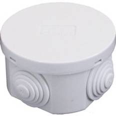 ESR 65mm IP44 Round PVC Junction Box with Knockouts - Grey