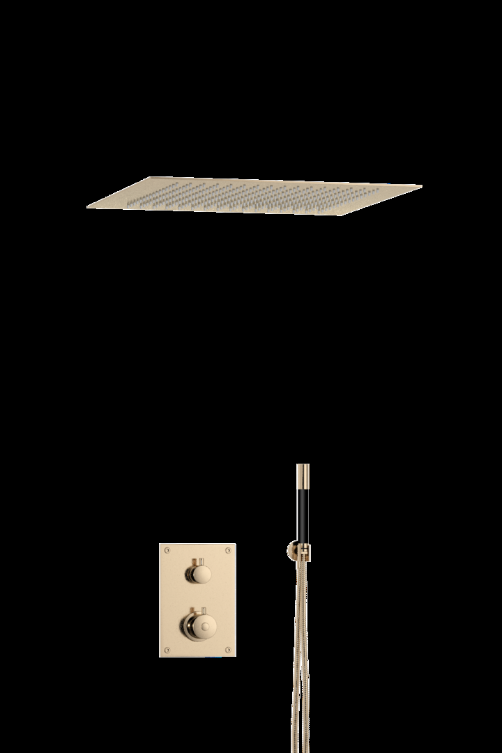 Tapwell Takduschpaket ED2 för Inbyggnad 50x50 cm (Polished Brass)