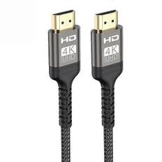 4K HDMI-kabel 2M, kompatibel med Soundbars HDMI ARC-kabel, understøtter 4K@60Hz, ARC, HDR, 3D