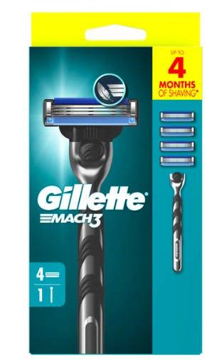 Gillette Mach 3 Starter Kit Handle + Blades 1 pcs + 4 st