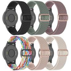 6 färger 18 mm 20 mm 22 mm nylon klockarmband Garmin Venu 2 plus/Venu Sq 2/Vivoactive 3 5 Smart Watch, armband snabbkopplingsband ersättning för Garmin Vivoactive 4, Forerunner 55 645/255/245 Music,