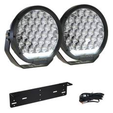 Extraljuspaket DRL 396W (2x LED 9" Extraljus + hållare + reläsats)