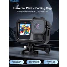 TELESIN Frame Housing Case Mount Bracket Battery Side Cover Hole Protective Case for GoPro Hero 9 10