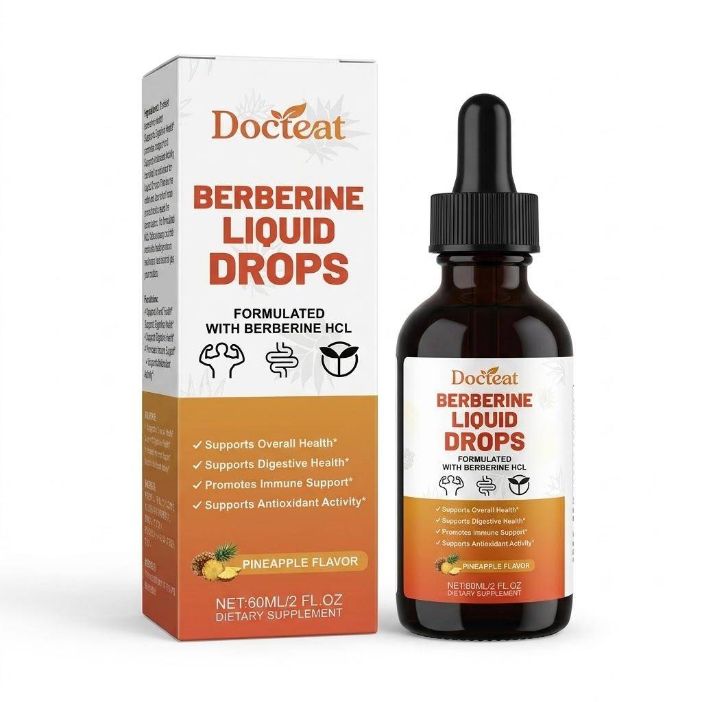 Berberin flytande droppar 500 mg (60 ml / 2 fl oz) – Ananassmak