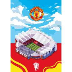 Old Trafford Manchester United Fodbold Plakat