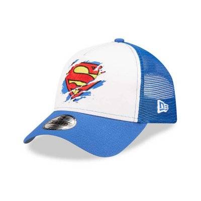 Keps Barn - New Era Trucker Superman (Blå) (Storlek: Barn 4-6 år)