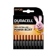 Duracell AAA-batteri Plus Power Boost Alkali-mangan 1.5 V 20 stk