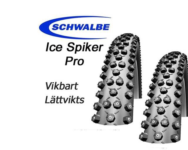 Schwalbe Dubbdäck, Ice Spiker Pro, Vikbart, 27.5"/650bX2.25, 2 Pack.