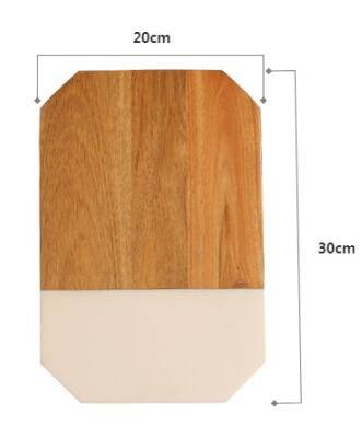 Marmorbricka skarvning skärbräda skrivbordshylla enkel västerländsk mattallrik tårtfat hem mjuk dekoration - 30 x 20cm
