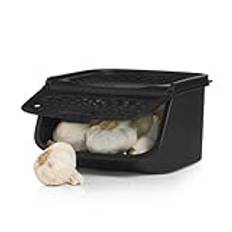 Tupperware Shallot & Garlic N All Smart Keeper Container Mate 2,3 L svart